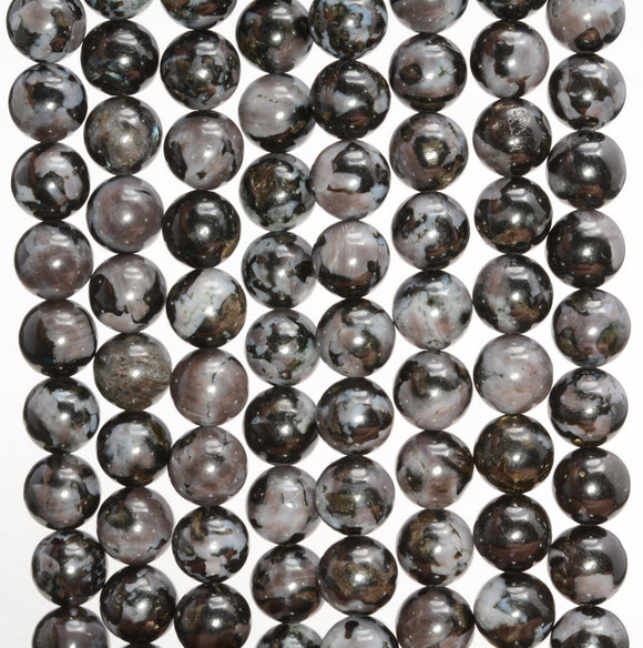 6mm Natural Grey Opal Gemstone Grade AAA Round Loose Beads 15.5 Inch Full Strand (80007321-A254)