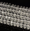 8X4mm Clear Quartz Rock Crystal  Grade AAA Faceted Rondelle Loose Beads 15.5 inch Full Strand (90187613-700)