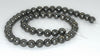 8mm Black Pyrite Gemstone Grade AB Round Loose Beads 15.5 inch Full Strand (90187362-718)