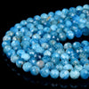 6MM Ocean Blue Natural Apatite Gemstone Grade AAA Micro Faceted Round Loose Beads 15 inch Full Strand (80009015-P13)