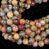 Flower Ocean Jasper Gemstone Grade AAA Micro Faceted Round 3MM 6MM 8MM 10MM Loose Beads (D42)