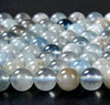 8MM Natural Aquamarine Translucent Gemstone Grade A Round Loose Beads (D131)