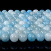 Natural Aquamarine Gemstone Grade AA Round 5MM 6MM 9MM 10MM 11MM Loose Beads (D109)