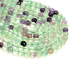 6x4MM Fluorite Gemstone Micro Faceted Flat Round Button 15 Inch Full Strand (80007276-A252)