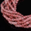 4MM Strawberry Quartz Gemstone Grade AAA Micro Faceted Square Cube Loose Beads (P19)