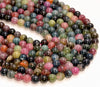 6mm Multi Color Tourmaline Gemstone Grade AAA Round Loose Beads 7.5 Inch Half Strand (80007324-A254)