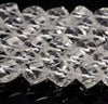 12X10mm White Rock Crystal Quartz Gemstone Grade AAA Twist Faceted Round Loose Beads 15.5 inch Full Strand (90187625-699)