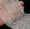 8X4mm Clear Quartz Rock Crystal  Grade AAA Faceted Rondelle Loose Beads 15.5 inch Full Strand (90187613-700)