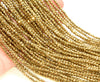 18k Gold Hematite Gemstone Grade AAA Micro Faceted Round 2mm 3mm 4mm Loose Beads 15.5 inch Full Strand (A261)