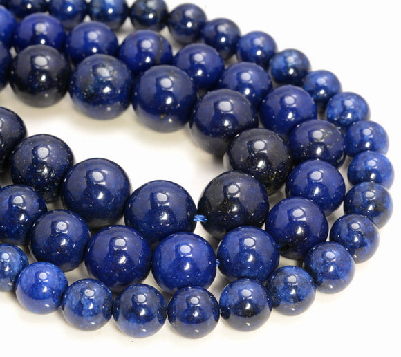 Blue Sapphire Quartz Gemstone Round 8mm 10mm 12mm Loose Beads 15.5 inch Full Strand (A265)