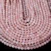 6MM Natural Madagascar Rose Quartz Gemstone Grade A Faceted Round Loose Beads 15 inch Full Strand (80016345-P58)