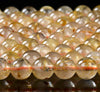 Natural Golden Rutilated Quartz Gemstone Grade AAA Round4MM 5MM 6MM 7MM 8MM Loose Beads (D249)