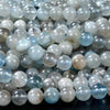 8MM Natural Aquamarine Translucent Gemstone Grade A Round Loose Beads (D131)