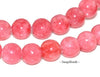 6mm Rhodochrosite Cherry Pink Jade Gemstone Pink Red Round Loose Beads 15 inch Full Strand (90113005-129)