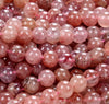 Natural Strawberry Quartz Light Gemstone Round 6MM 7MM 8MM Loose Beads (D291)