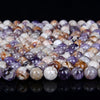 Chevron Amethyst Gemstone Round 4MM 6MM 8MM Loose Beads (D10)