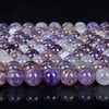 Chevron Flower Amethyst Gemstone Round 4MM 6MM 8MM 10MM Loose Beads (D11)