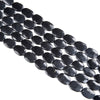 Natural Smooth Shungite Gemstone Grade AAA Freeform Oval 25x18MM Loose Beads (D48)