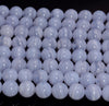 Chalcedony Blue Lace Agate Gemstone Grade AAA Round 6mm 7mm 8mm 10mm Loose Beads 15.5 inch Full Strand (A271)