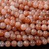 Natural Sunstone Gemstone Grade AAA Round 6MM 8MM 10MM Loose Beads (D155)