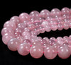 Natural Madagascar Rose Quartz Gemstone Grade AAA Round 6MM 7MM 8MM 9MM 10MM 11MM 12MM 13MM Loose Beads (D150)