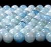 Natural Aquamarine Gemstone Grade AAA Round 6MM 8MM 10MM 12MM Loose Beads (D215)