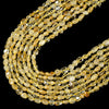 6-8MM Natural Golden Rutilated Quartz Gemstone Pebble Nugget Loose Beads (D183)