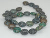 14mm Grey Green Chrysocolla Gemstone Flat Round Loose Beads 15.5 inch Full Strand (90188519-675)