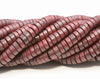 8x3mm Purple Rosewood Prayer Buddha Mala Meditation Beads Rondelle Heishi Slice Beads 15.5 inch BULK LOT (80007427-A262)