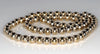 4mm 18K Gold Hematite Gemstone Gold Round Loose Beads 15.5 inch Full Strand (80002971-396)