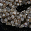 Natural Gray Sunstone Gemstone Grade AA Round 7MM 8MM 9MM 10MM 11MM 12MM 13MM Loose Beads (D17)