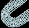 6-8MM Natural Green Moonstone Gemstone Pebble Nugget Loose Beads (D184)