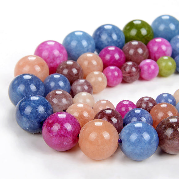 Mix Color Quartz Gemstone Grade AAA Round 6MM 8MM 10MM Loose Beads (D43)