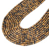 4X2MM Yellow Tiger Eye Gemstone Heishi Discs beads Loose Beads (P17)