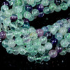 Natural Rainbow Fluorite Gemstone Grade AA Round 4MM 6MM 8MM 10MM 12MM Loose Beads (D43 D44)