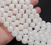 10mm White Cracked Rock Crystal Quartz Gemstone Round Loose Beads 15.5 inch Full Strand (90187656-696)