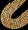 Natural Golden Rutilated Quartz Gemstone Grade A Pebble Nugget 9-10MM 10-11MM 11-12MM 12-13MM 13MM Loose Beads (D198)