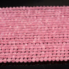 3MM Cat Eye Gemstone Rose Pink Micro Faceted Round Beads Grade AAA 14.5 inch Full Strand (80007189-A247)