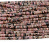 4X2MM Rhodonite Gemstone Heishi Discs beads Loose Beads (P17)