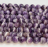 10mm Dogtooth Chevron Amethyst Gemstone Grade Aaa Round Loose Beads 15.5 Inch Full Strand (80007303-A253)