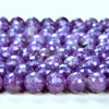 Genuine Natural Lepidolite Gemstone Grade AA Faceted round 6MM 8MM 10MM Loose Beads (A284)