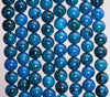 Blue Chrysocolla Gemstone Grade Round 6mm 8mm 10mm Loose Beads Full Strand (A272)