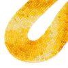 4MM Yellow Agate Gemstone Grade AAA Micro Faceted Square Cube Loose Beads 15.5 inch Full Strand (80008930-P19)