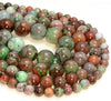 Green Brown Portuguese Agate Gemstone Grade AAA Round 6mm 8mm 10mm 12mm Loose Beads (A266)