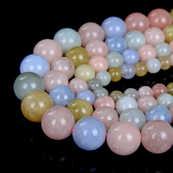 Morganite Gemstone Round 6MM 8MM 10MM 12MM Loose Beads (D7)