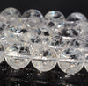 10mm White Cracked Rock Crystal Quartz Gemstone Round Loose Beads 15.5 inch Full Strand (90187657-695)