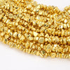 5-7MM 24k Gold Hematite Gemstone Pebble Chips Loose Beads 15 inch Full Strand (80009132-844)