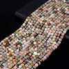 5MM Pink Opal Gemstone Grade A Micro Faceted Square Cube Loose Beads (P21)