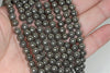 6mm Grey Pyrite Gemstone Grade AB Round Loose Beads 15.5 inch Full Strand (90187358-718)