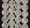 6mm Clear Quartz Rock Crystal Gemstone Grade AAA Carved Flower Rose Loose Beads 15.5 inch Full Strand (90187631-698)